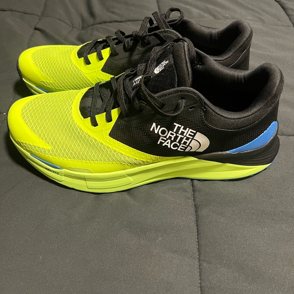 The North Face sz12 Vective trail running Lime and Black Athletic Shoes